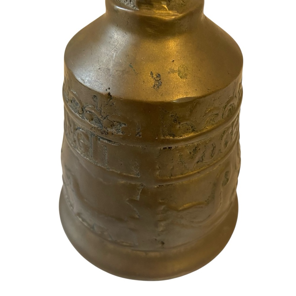 Vintage Brass Monastery Church Bell Rustic Old World Charm - Picture 11 of 13